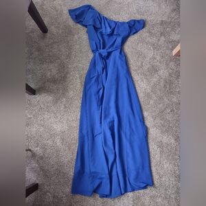 Banana Republic Blue Summer Dress Off the Shoulder Large
